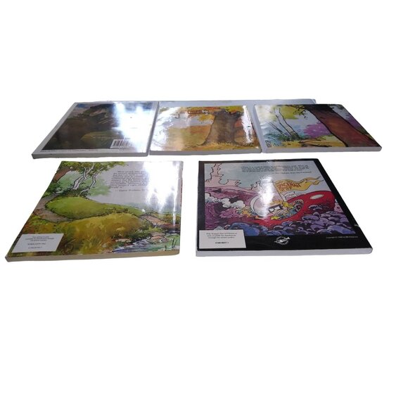 Calvin and Hobbes Comic Strip Paperback Books Lot of 5 Bill Watterson - Picture 2 of 13